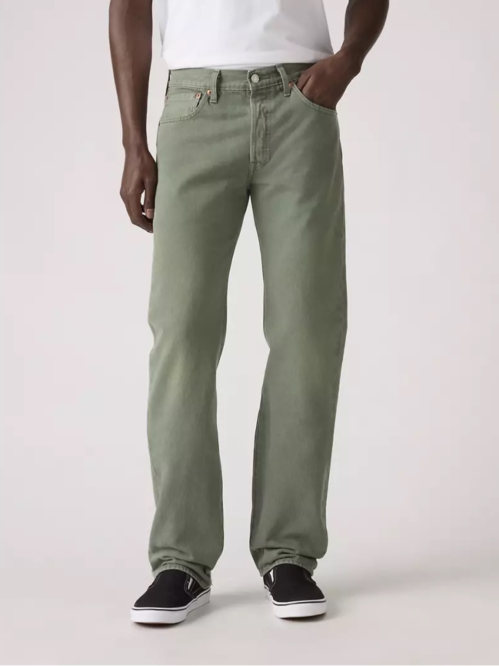 Levi Strauss & Co. 501 Olive Green Jeans Green In Canton Original Fit